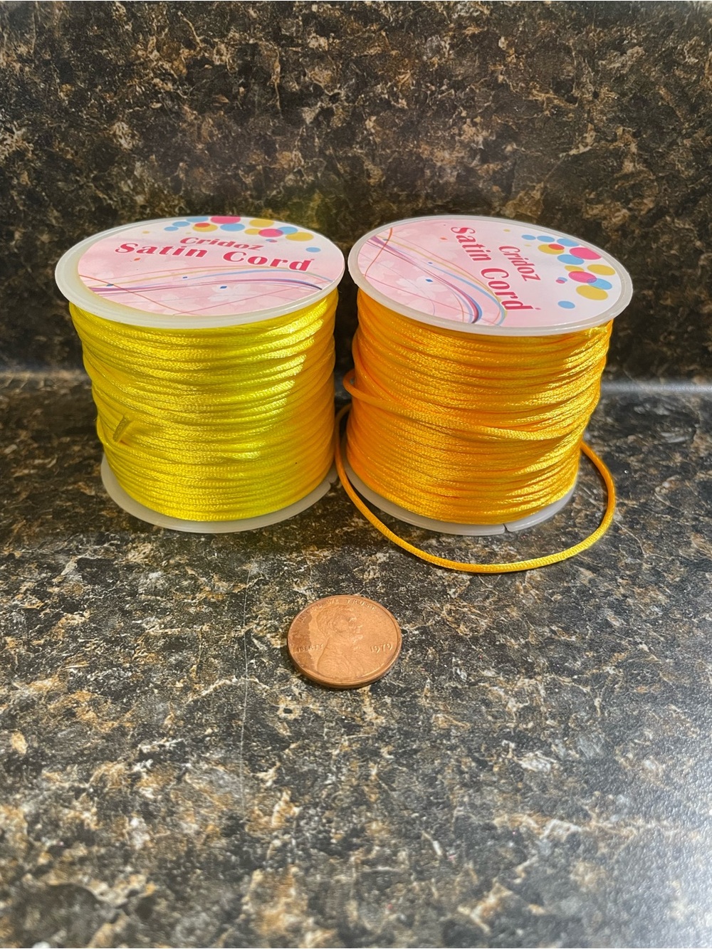 Unused Satin Cord Pack - Yellows